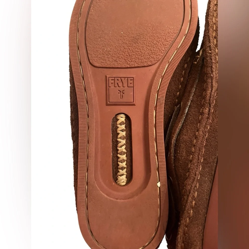 Frye Men's Mason Camp Moc Slip-on Shoes Brown Suede Boat Shoes Sz 10.5